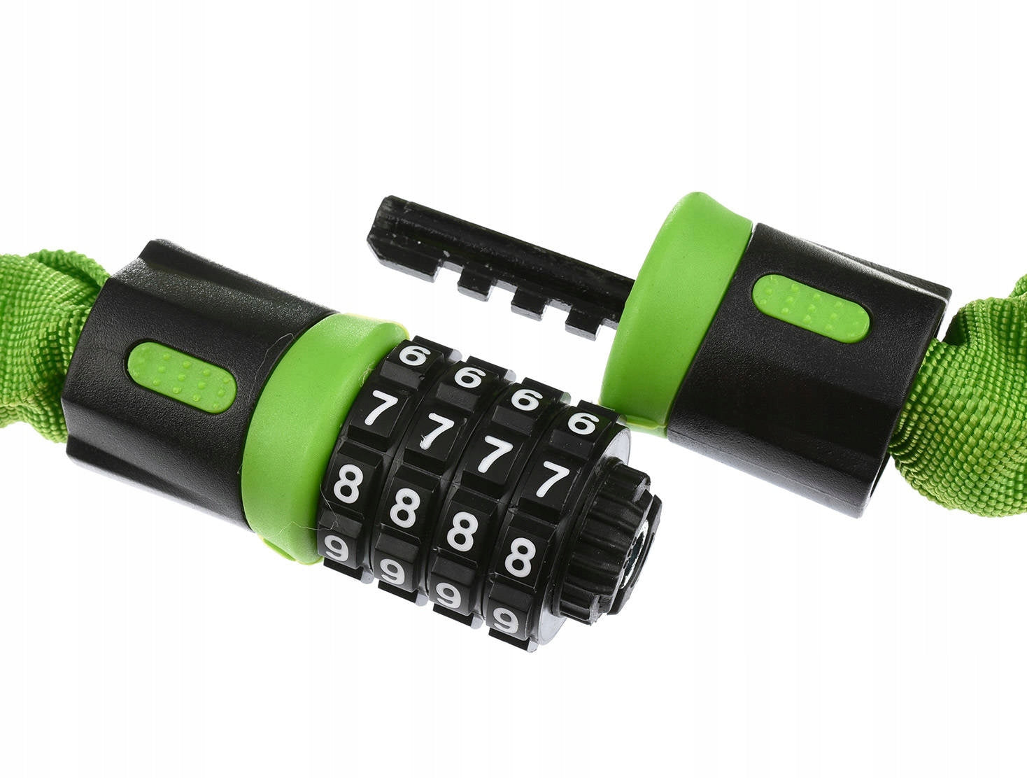 Bicycle lock cipher lock chain 90 cm green Manufacturer code 8711252075594GREEN