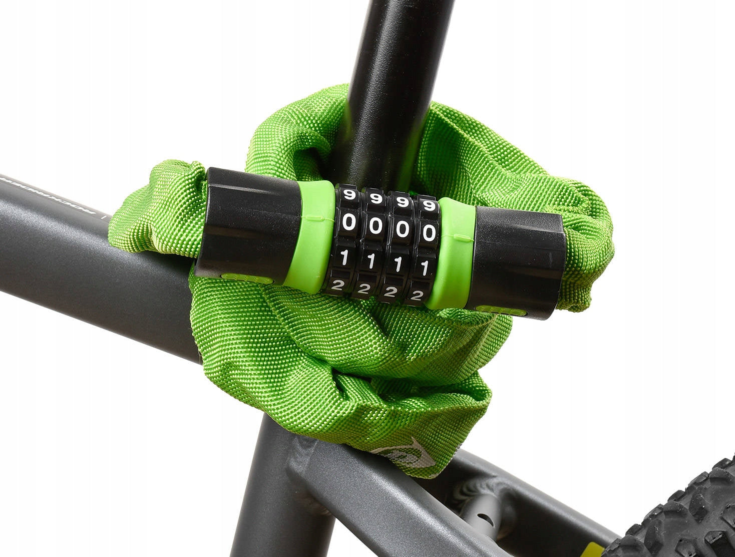 Bicycle lock cipher lock chain 90cm DUNLOP green