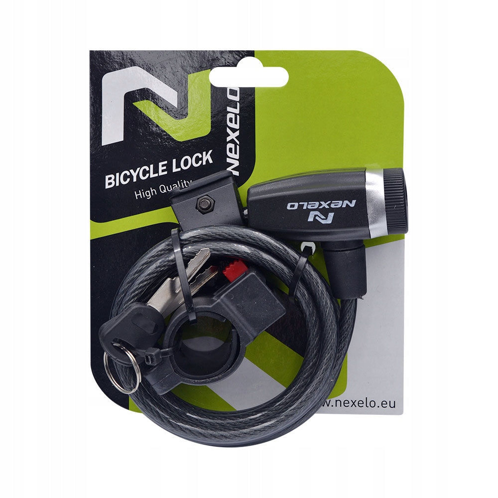 Bicycle lock closure for bike key loop spiral cable bike Kind cord
