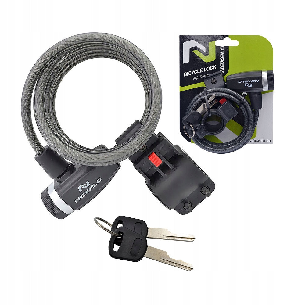 Bicycle lock closure for bike key loop spiral cable bike