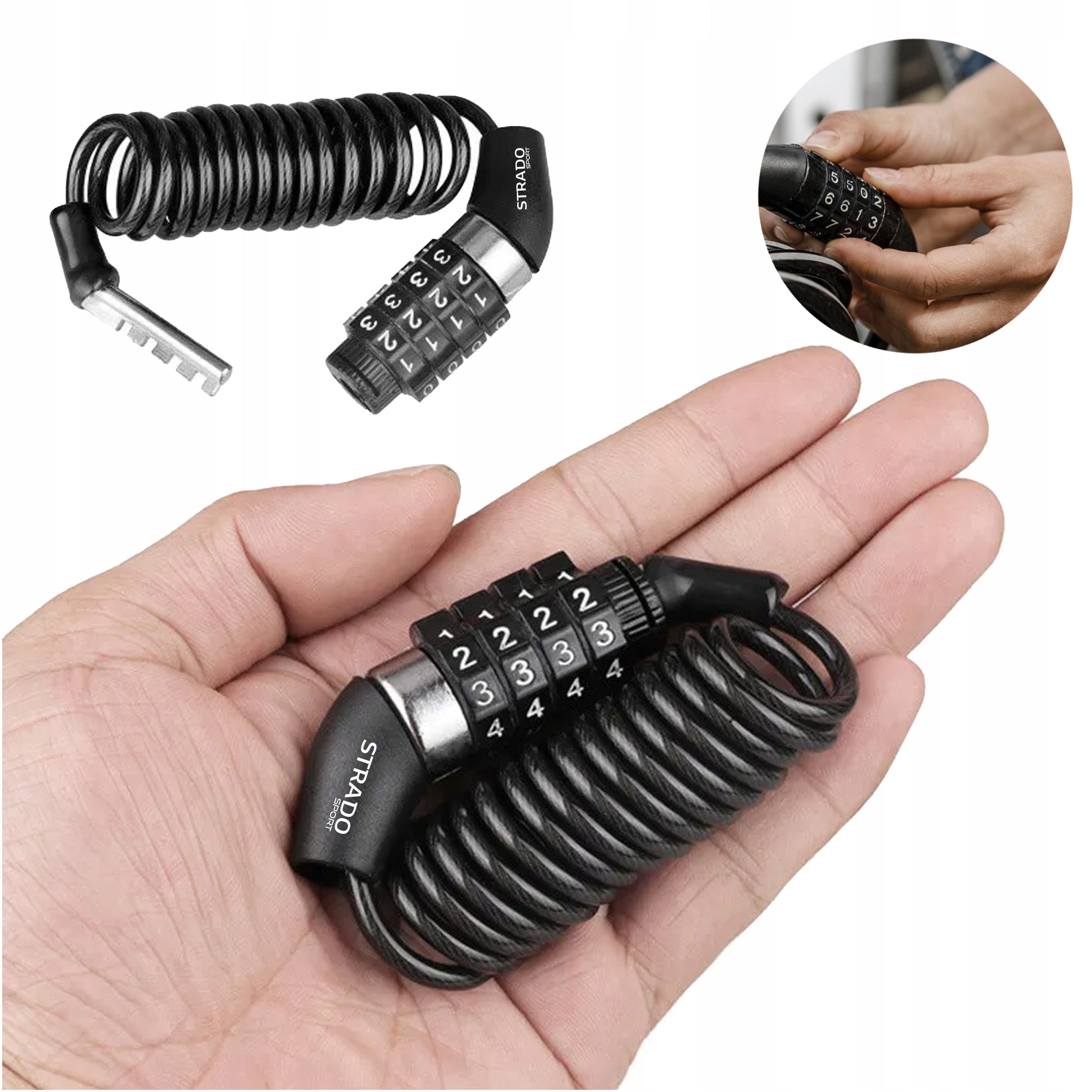Bicycle lock for bicycle chain cord for code cipher 130cm