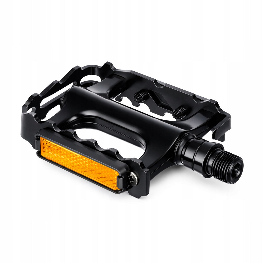 Bicycle pedals with reflectors for bike alu platform polymer bearing Manufacturer code FP-975ZPBK