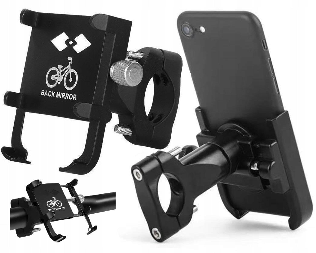 Bicycle phone holder aluminum solid twisted on handlebar motor Brand no brand