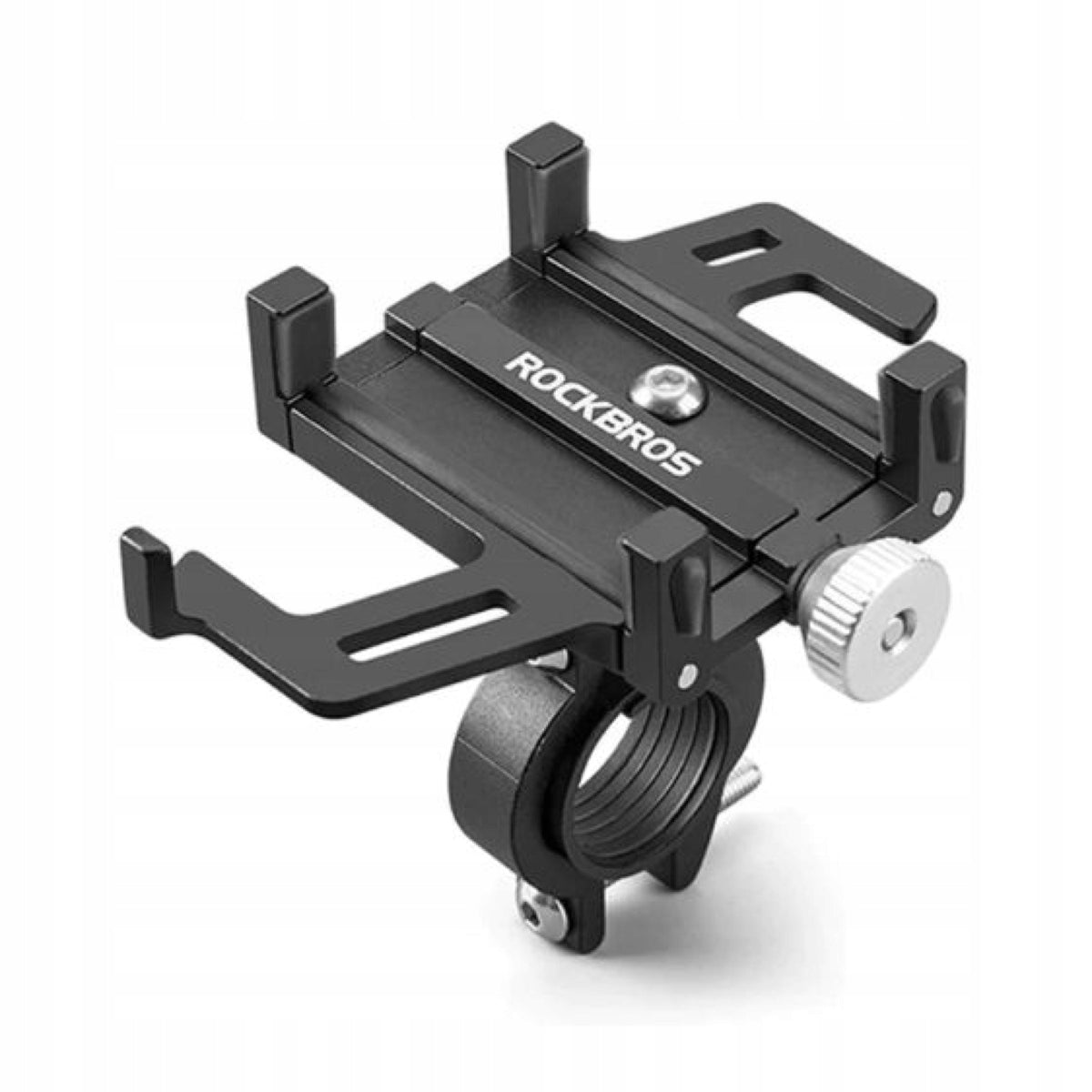 Bicycle phone holder strong stable aluminum Rockbros black