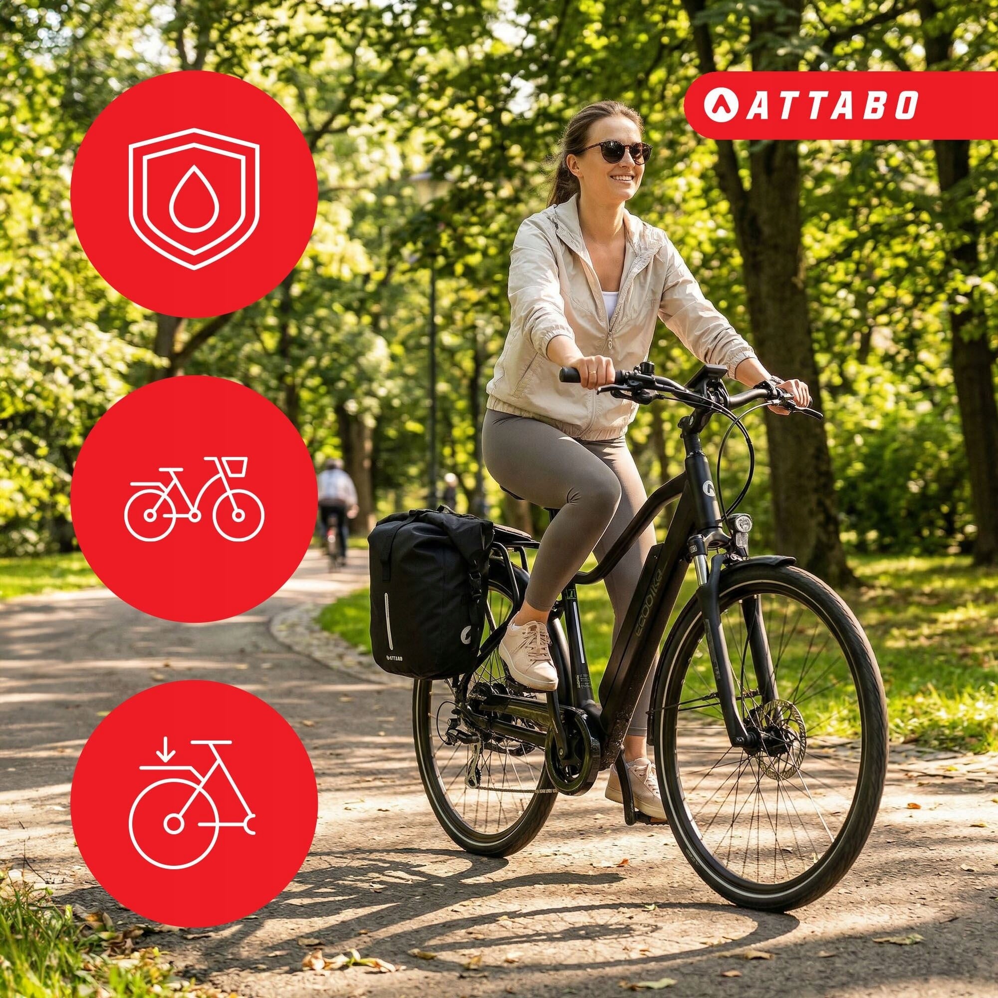 Bicycle pouch ATTABO APB-295 20 l black Brand Attabo