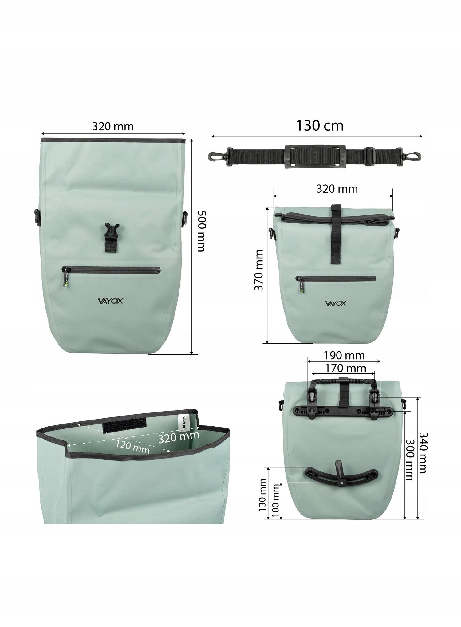Bicycle pouch Vayox VA0445M Weight 600 g