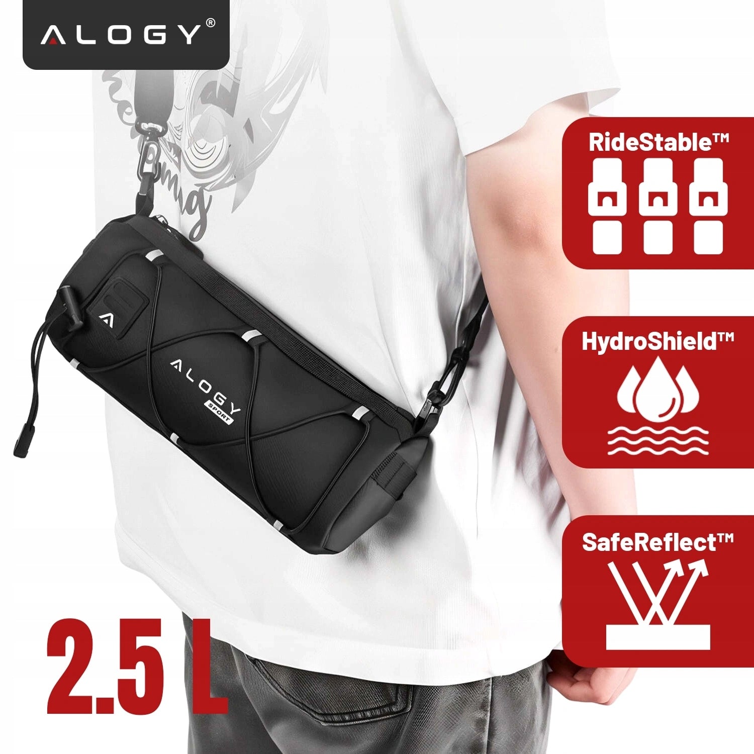 Bicycle pouch bike holder handlebar shoulder bag phone pouch Color black