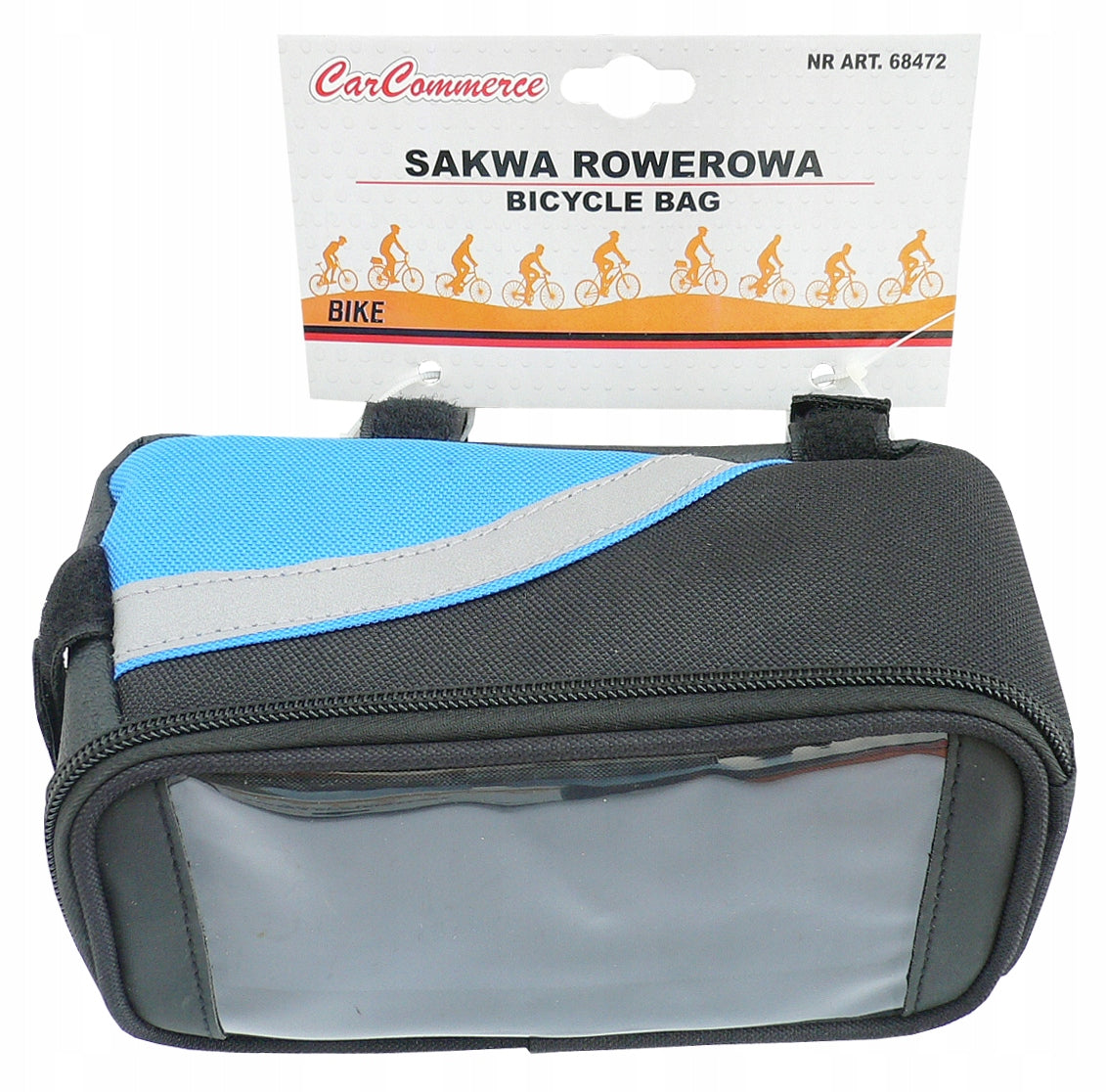 Bicycle pouch for frame, smartphone case blue-black CARCOMMERCE Manufacturer code 68472