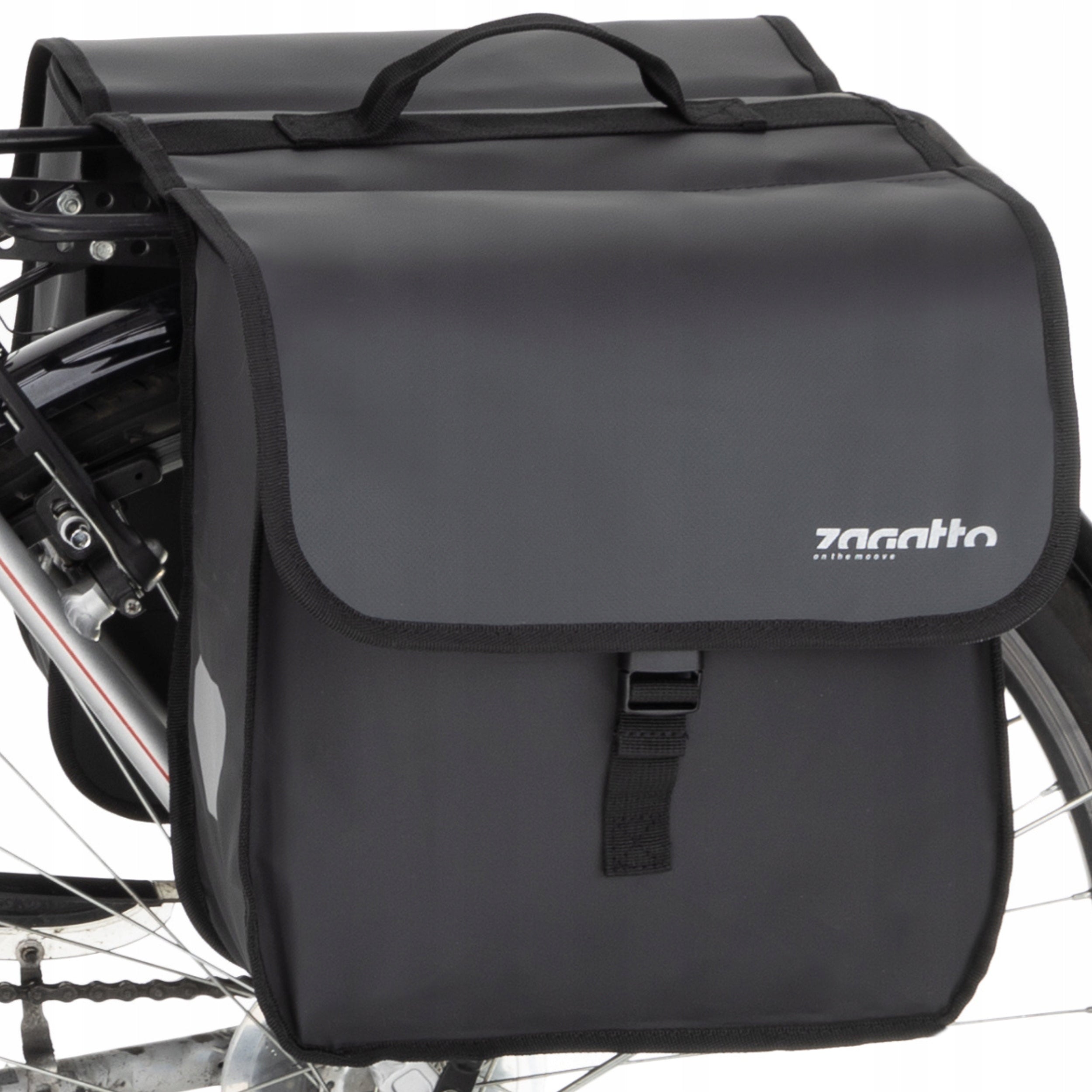 Bicycle pouch for rack double roomy rear waterproof ZAGATTO