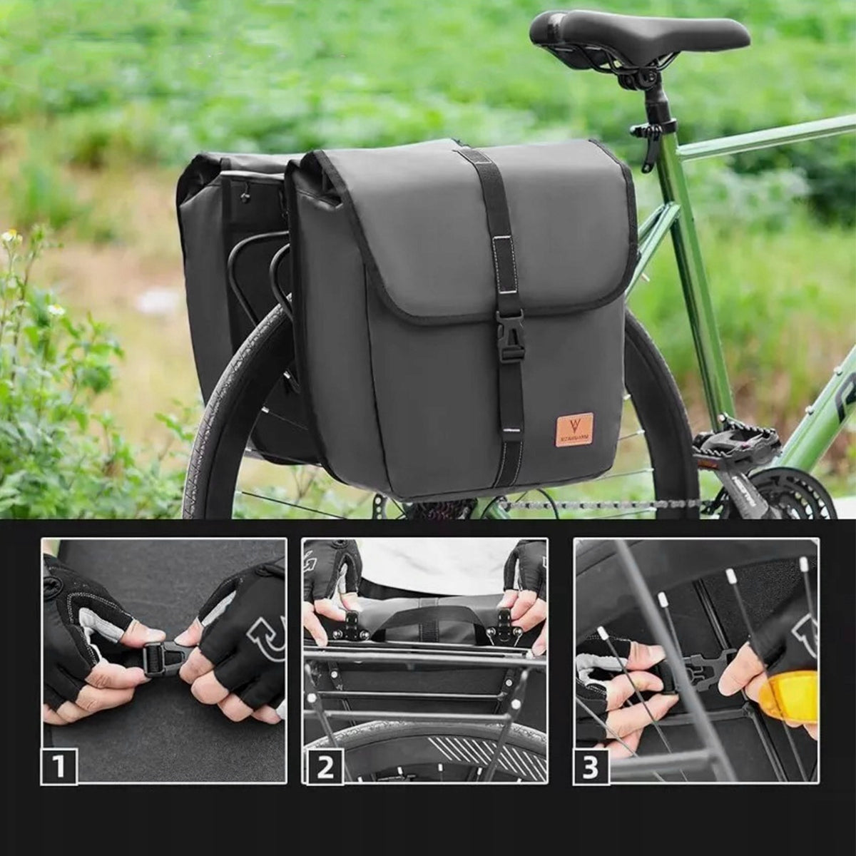 Bicycle pouch for rack waterproof side rear roomy large Manufacturer code 4059814432633