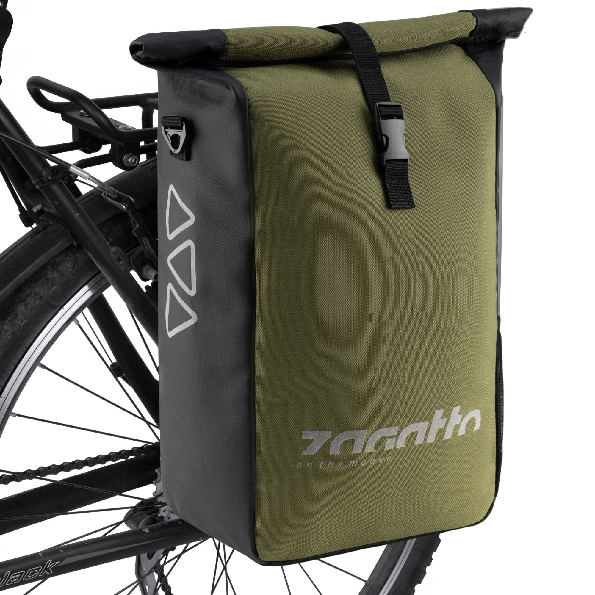 Bicycle pouch for rack waterproof side rear roomy large ZAGATTO