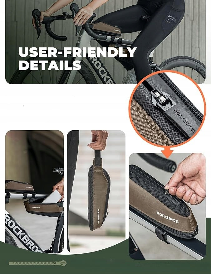 Bicycle pouch for road, gravel and MTB frame 0,65L ROCKBROS Black Manufacturer code 30120080002