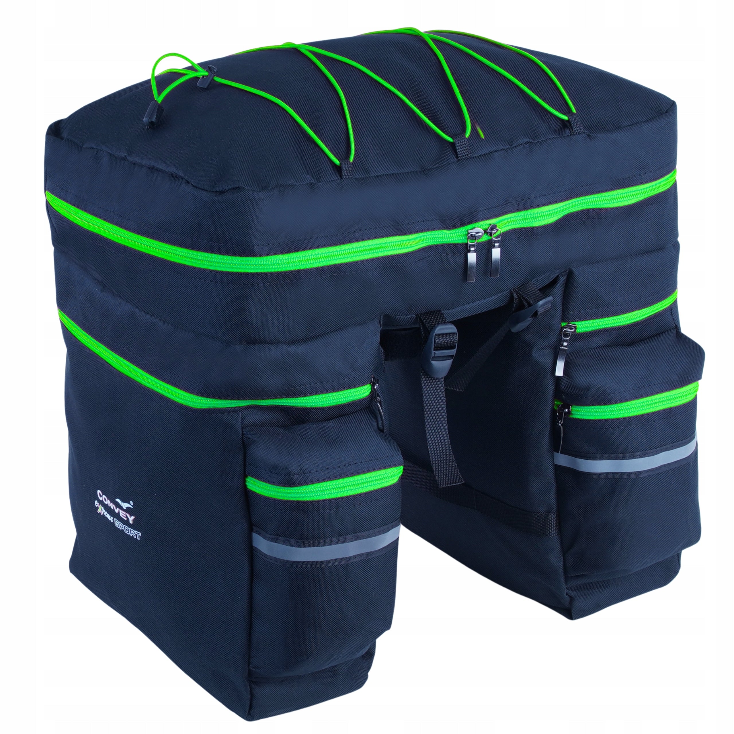 Bicycle pouch for trunk 3 compartments Codura Polish Product Convey Packaging status original
