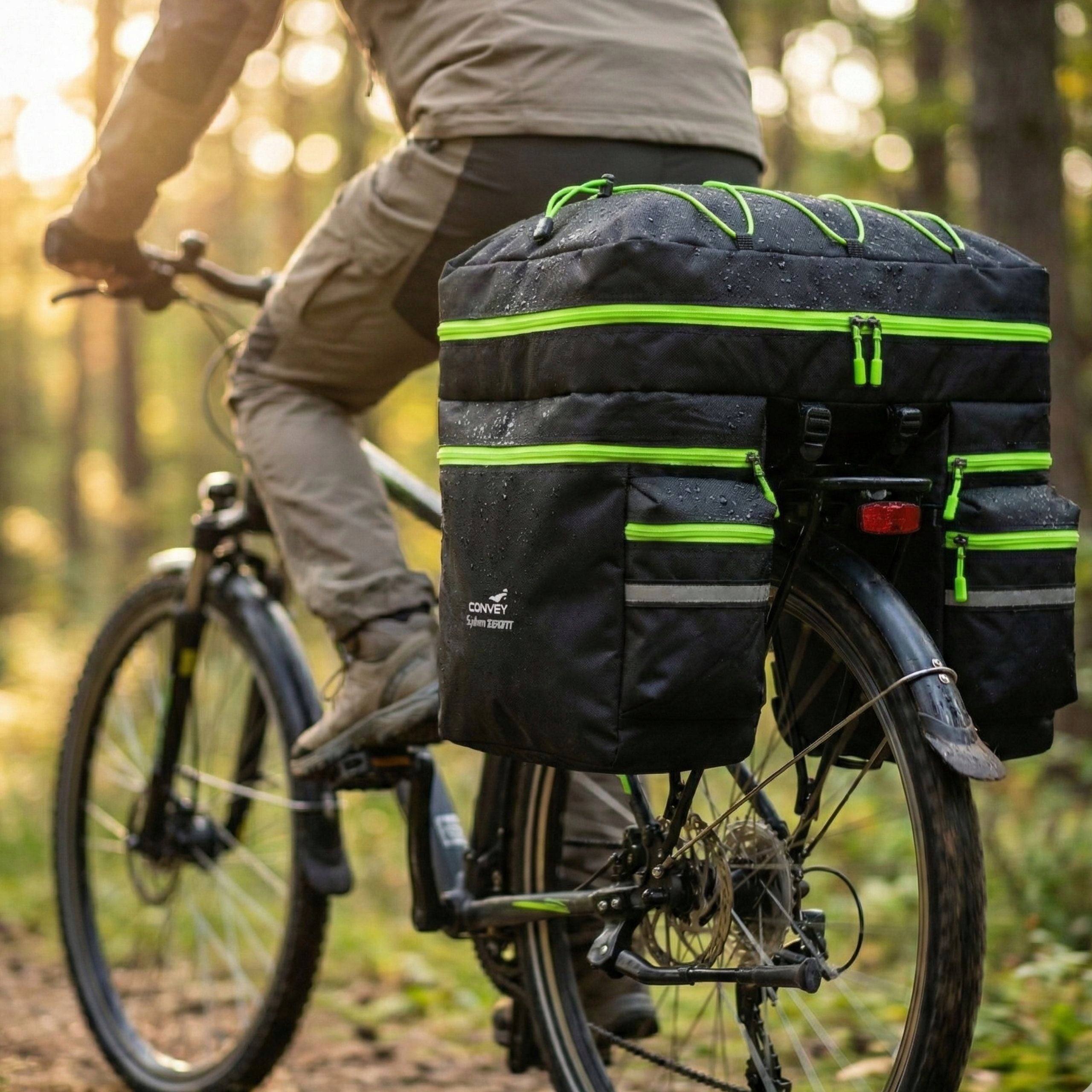 Bicycle pouch for trunk 3 compartments Codura Polish Product Convey Packaging status original