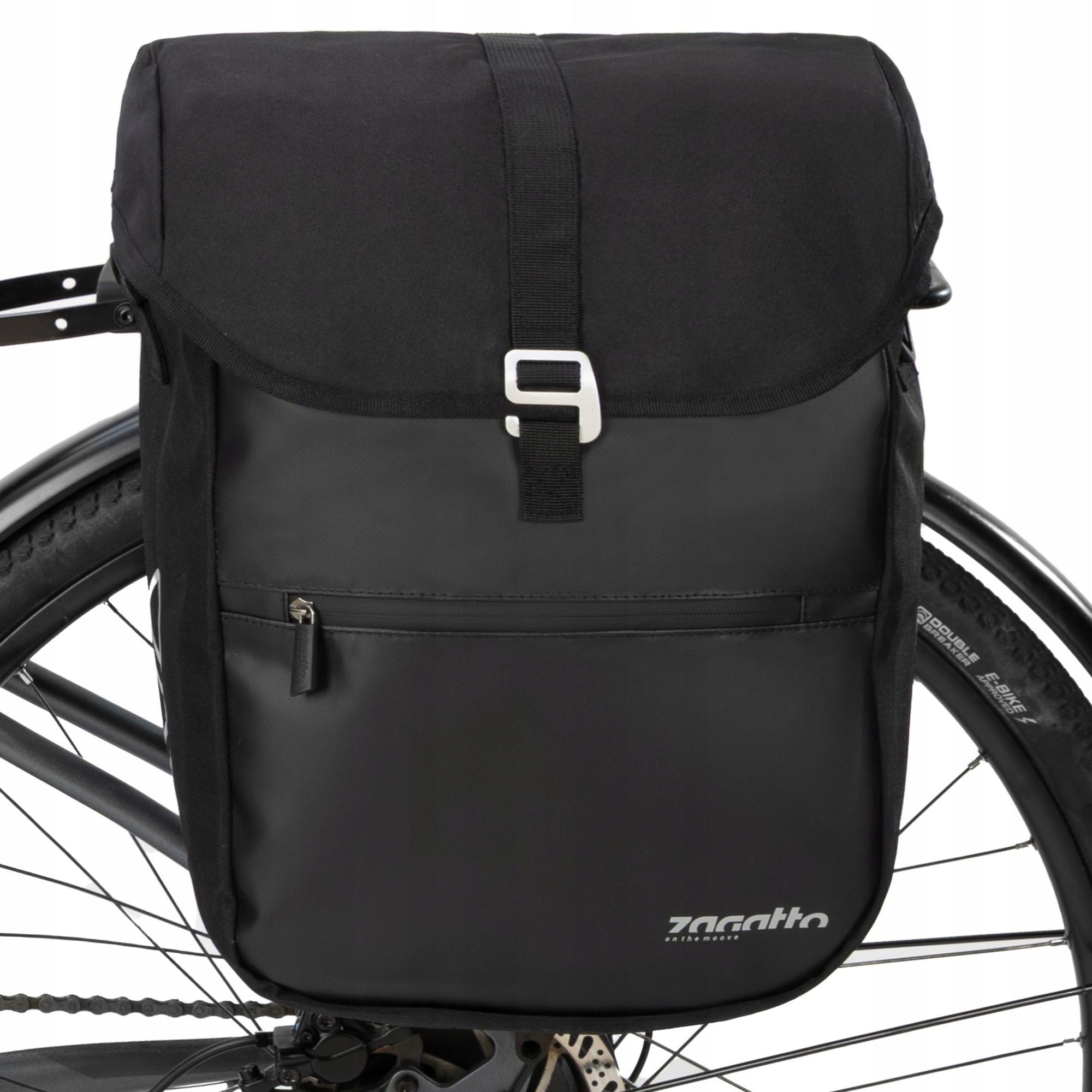 Bicycle pouch trunk bag waterproof side rear roomy ZAGATTO