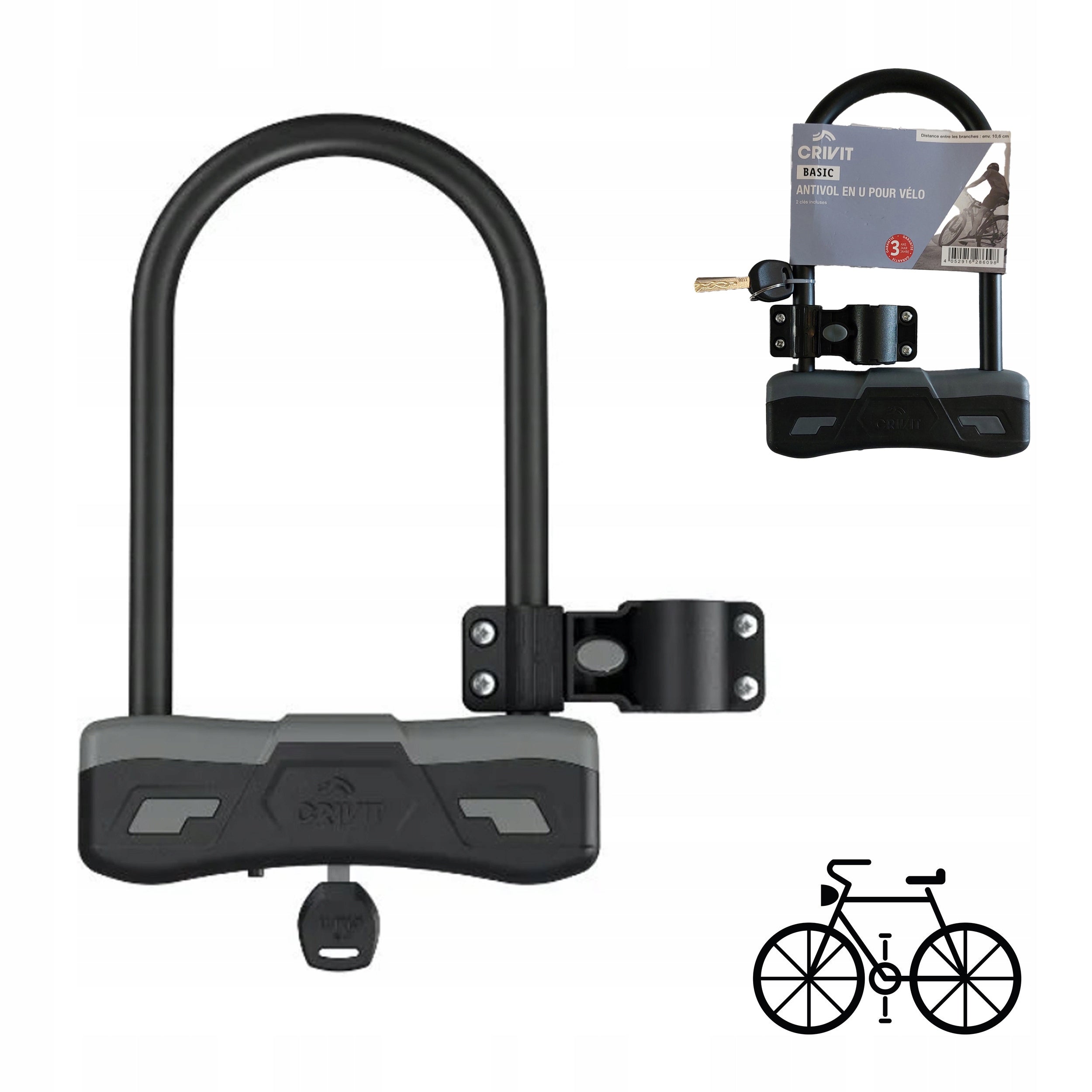 Bicycle protection U-lock Crivit u-lock