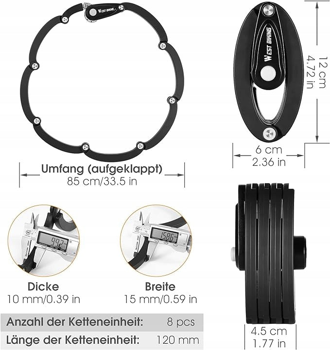 Bicycle protection folding clasp West biking Color black