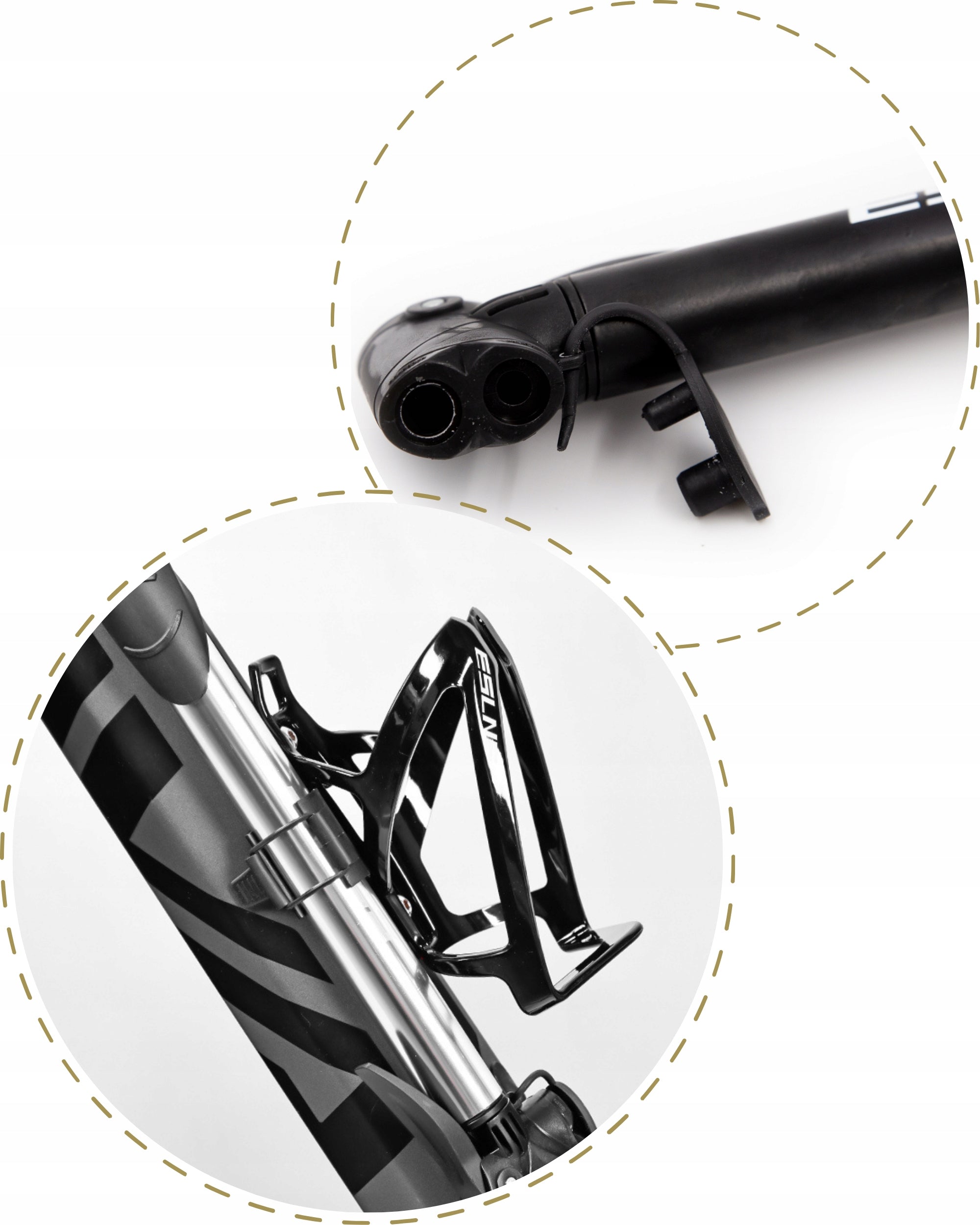 Bicycle pump MINI manual small SILVER universal valve presta schrader Manufacturer code Pompka rowerowa ręczna presta schrader