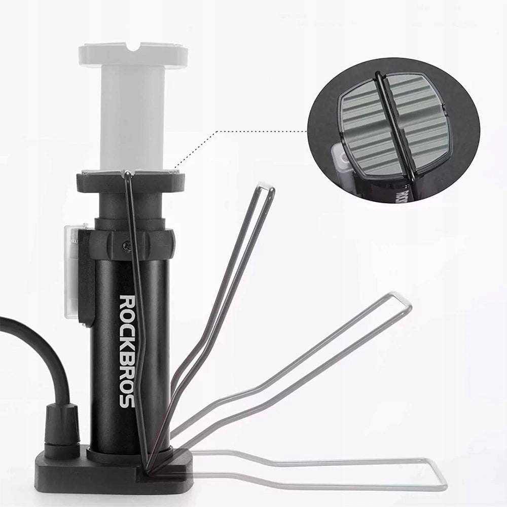Bicycle pump Rockbros 42610002001 floor with pressure gauge - black Weight 368 g