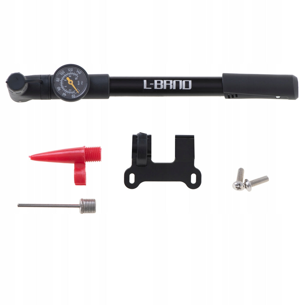 Bicycle pump with pressure gauge hand grip Brand Ikonka
