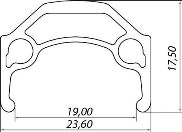 Bicycle rim Accent Crossracer 700C 32H black Packaging status original