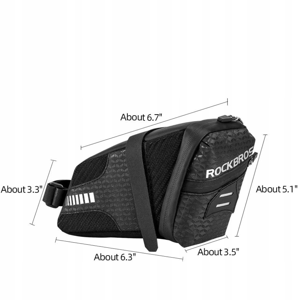 Bicycle saddle bag, bicycle pouch, waterproof, trunk, Rockbros Capacity 1.5 l