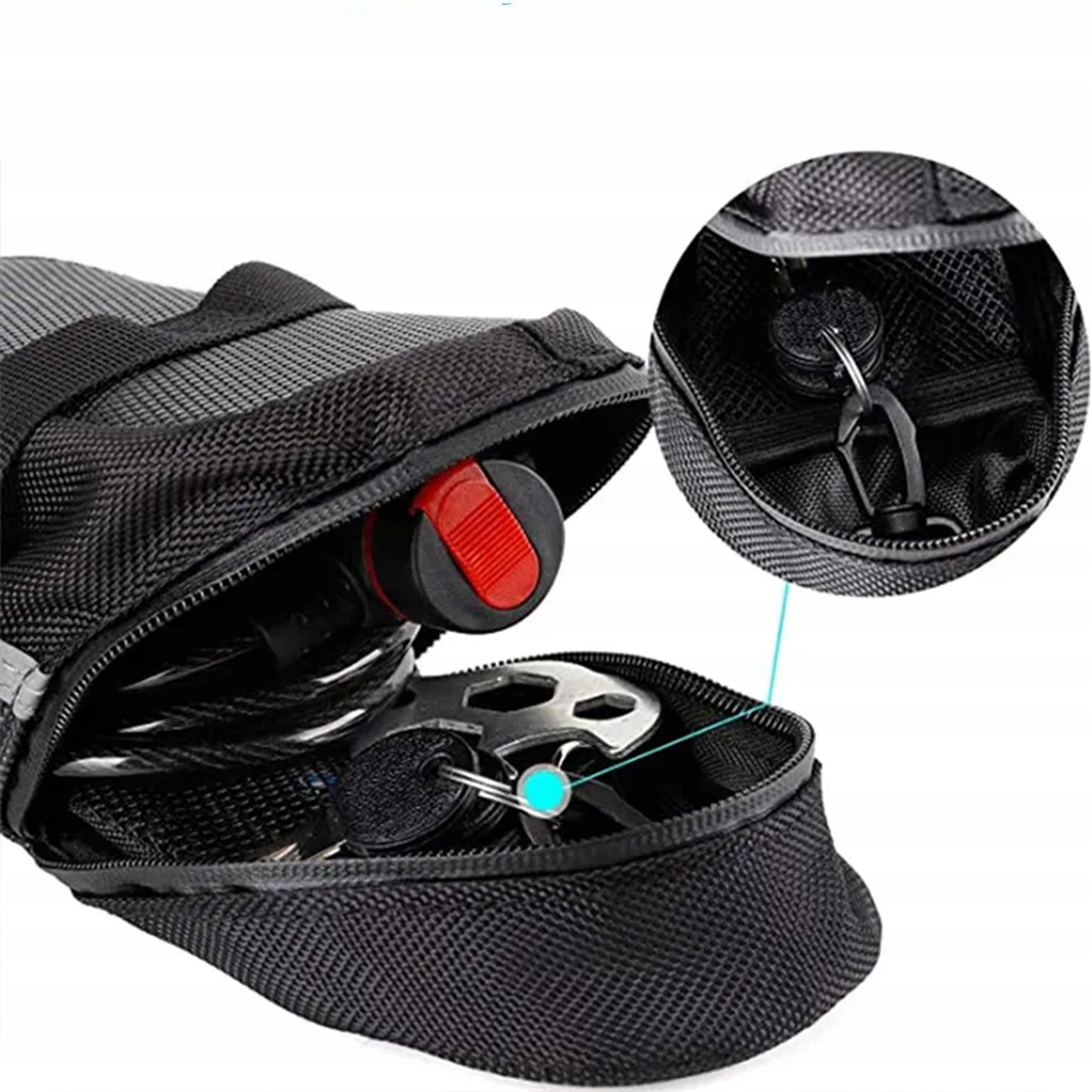 Bicycle saddle pouch 1,7L – waterproof seat bag for seat post Model SAKWA POD SIODEŁKO ROWEROWE