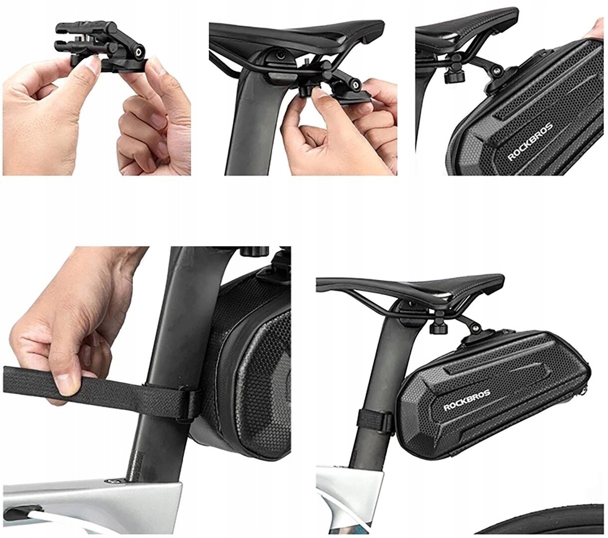 Bicycle seat bag ROCKBROS B69 Black Installation rear