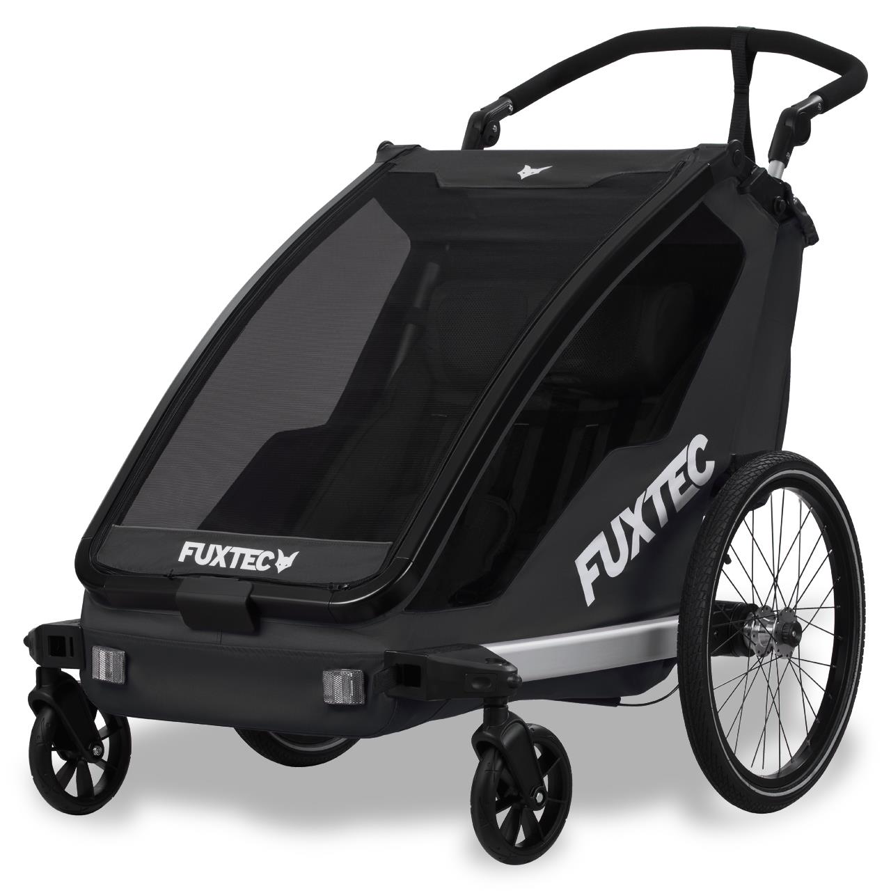 Bicycle trailer FUXTEC FX-FA1-SET-BLACK with jogger wheel EAN (GTIN) 4260249440081