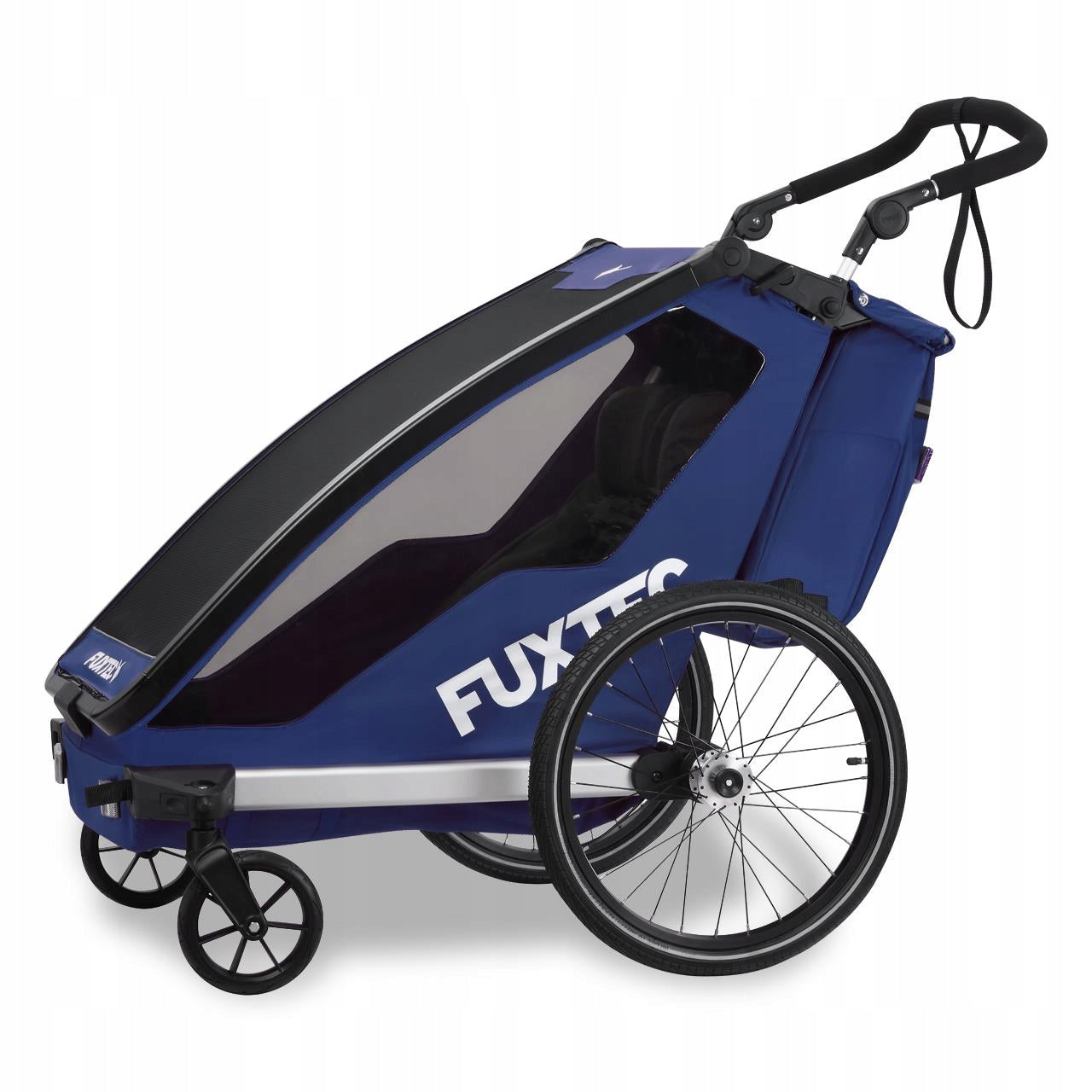 Bicycle trailer FUXTEC FX-FA1-SET-BLUE with jogger wheel Manufacturer code FX-FA1-SET-BLUE