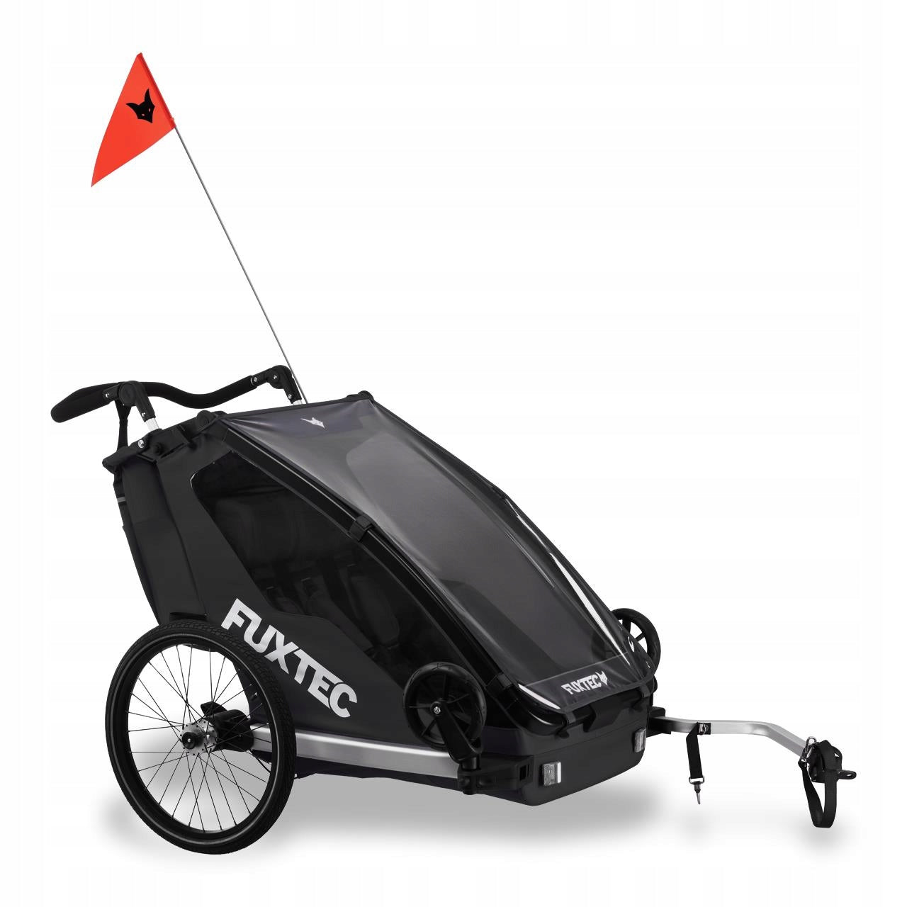 Bicycle trailer FUXTEC Sportfux black double UV/rain