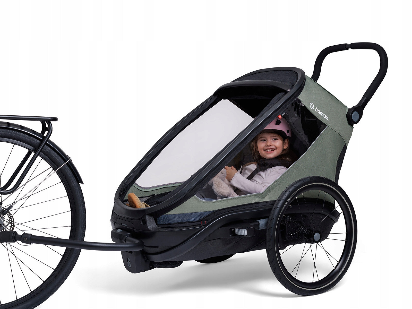 Bicycle trailer Hamax OUTBACK NEXT TWIN green-black For for kids