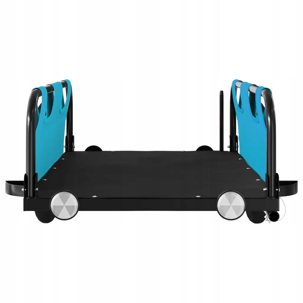 Bicycle trailer blue 122 x 53 x 33 cm, Oxford fabric, iron Model przyczepka rowerowa