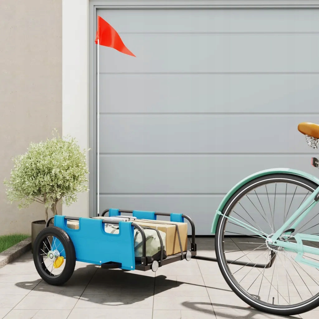 Bicycle trailer blue 122 x 53 x 33 cm, Oxford fabric, iron Packaging status original