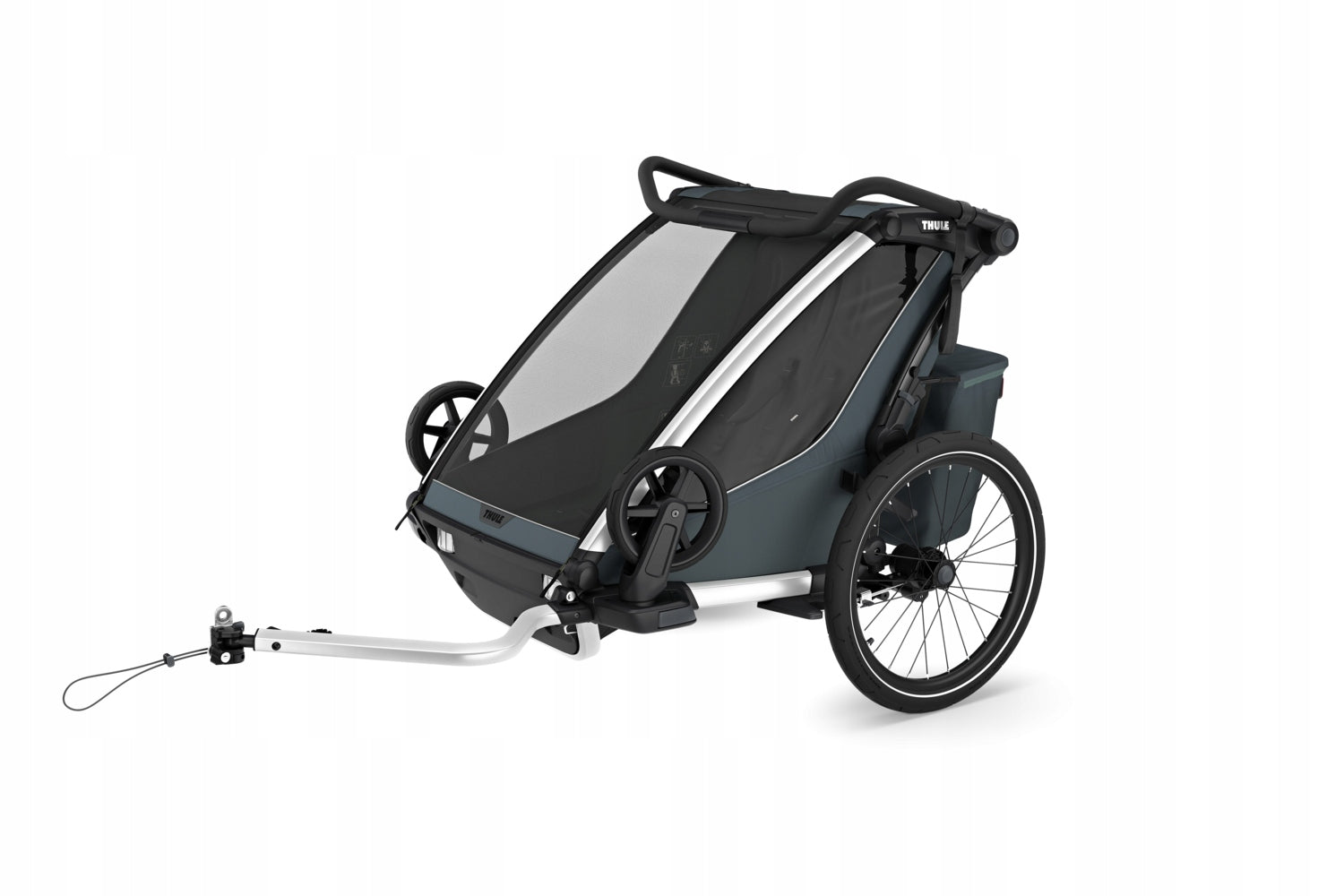 Bicycle trailer for 2 children THULE CHARIOT CROSS 2 Double Dark Slate Packaging status original