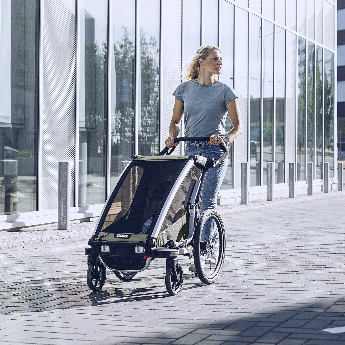 Bicycle trailer for 2 children Trolley Thule Chariot Lite double 10203024 Maximum load 45 kg