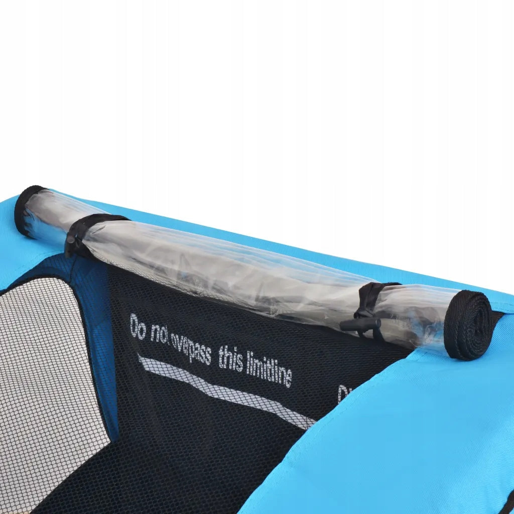 Bicycle trailer for children, grey and blue, Color blue