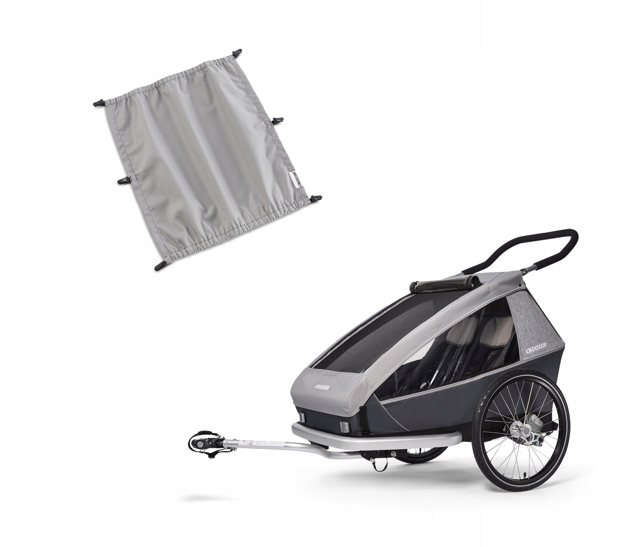 Bicycle trailer for two children Croozer Kid Keeke 2 + cover