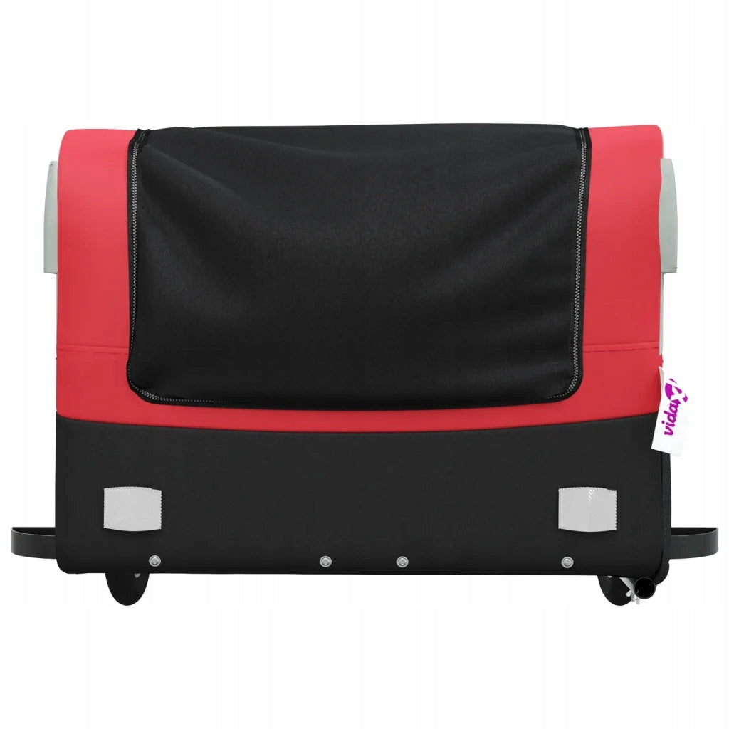 Bicycle trailer iron 137x69x59 cm black-red, load capacity 45 kg For for kids