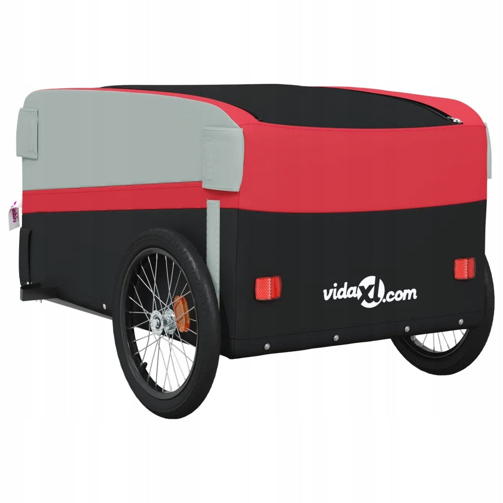 Bicycle trailer iron 137x69x59 cm black-red, load capacity 45 kg Number of seats 1