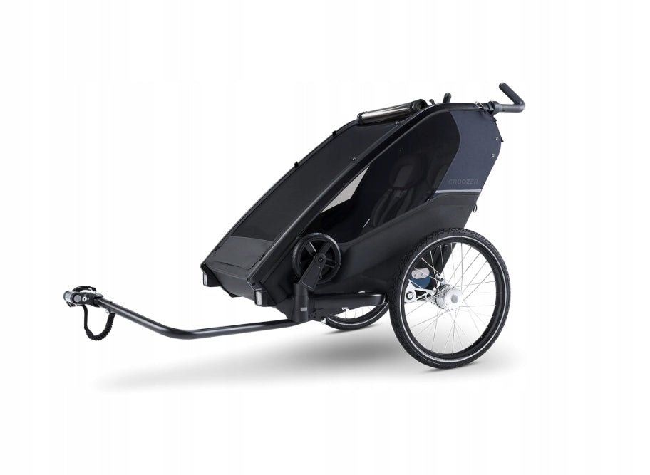 Bicycle trailer with shock absorption for two children Croozer Lykke blue Brand Croozer