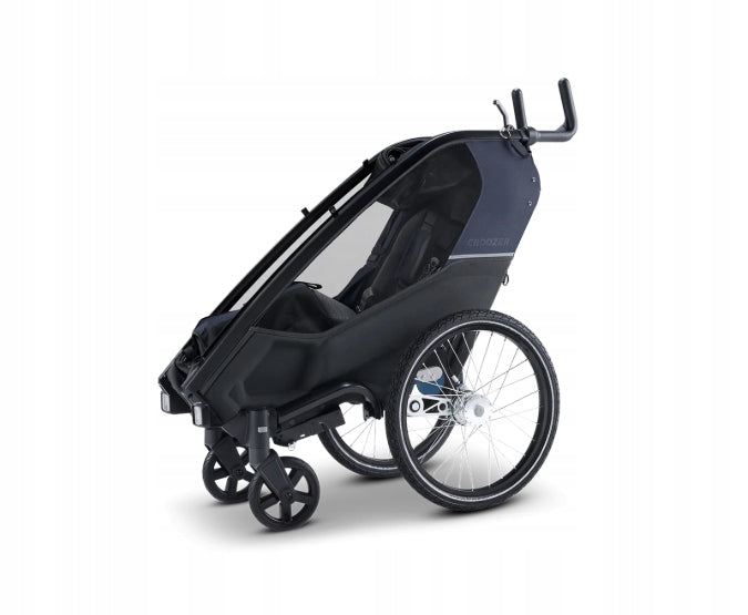 Bicycle trailer with shock absorption for two children Croozer Lykke blue Manufacturer code 121001324