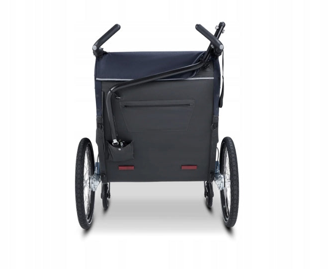 Bicycle trailer with shock absorption for two children Croozer Lykke blue Maximum load 45 kg