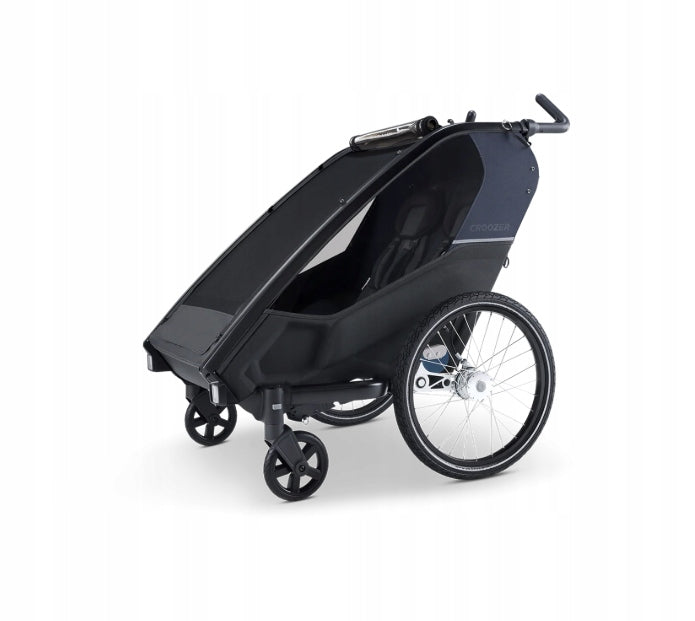 Bicycle trailer with shock absorption for two children Croozer Lykke blue