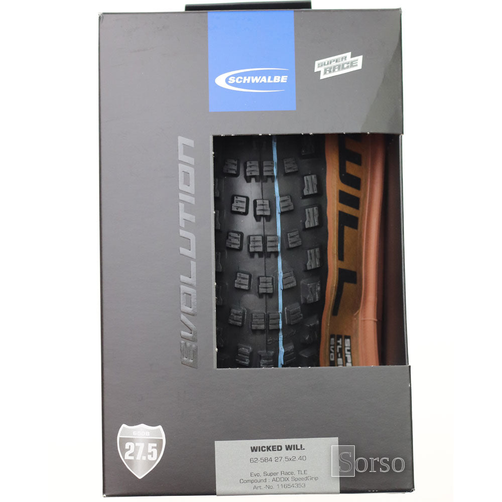Bicycle tyre SCHWALBE Wicked Will HS614 27.5 x 2.40 EVO SR TLE ADDIX BOX Manufacturer code 11654353