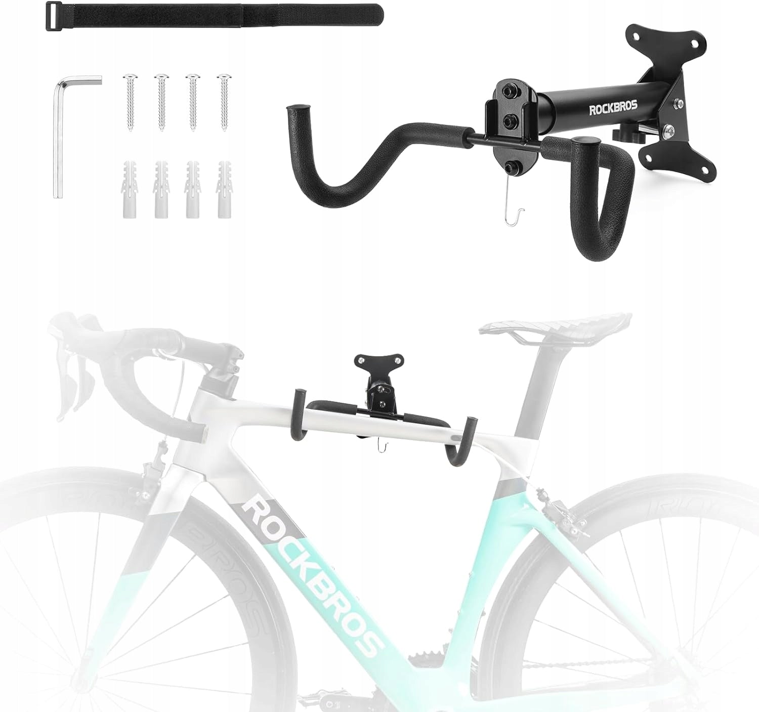 Bicycle wall hanger FOR FRAME up to 30kg adjustable ROCKBROS 27210016001 Manufacturer code 27210016001