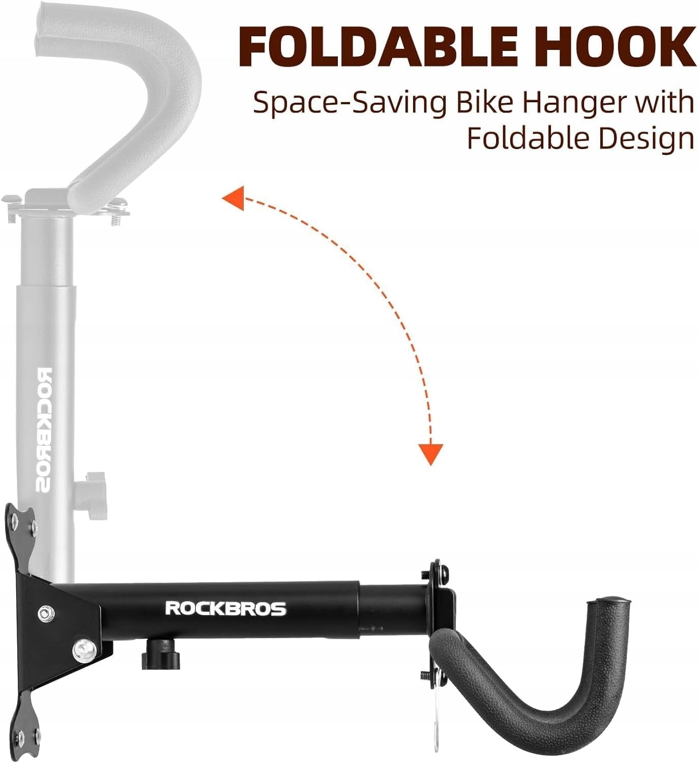 Bicycle wall hanger FOR FRAME up to 30kg adjustable ROCKBROS 27210016001 Model Uchwyt ścienny do roweru Składany
