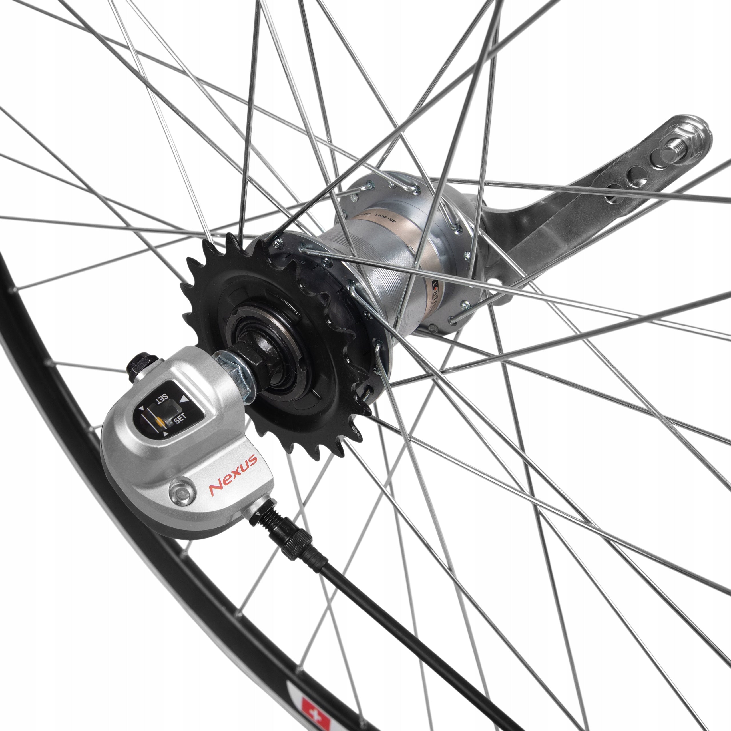 Bicycle wheel complete Rear 28 inches Shimano Nexus 3 gears with shifter Manufacturer code Koło Spin Wheels 28 Shimano Nexus