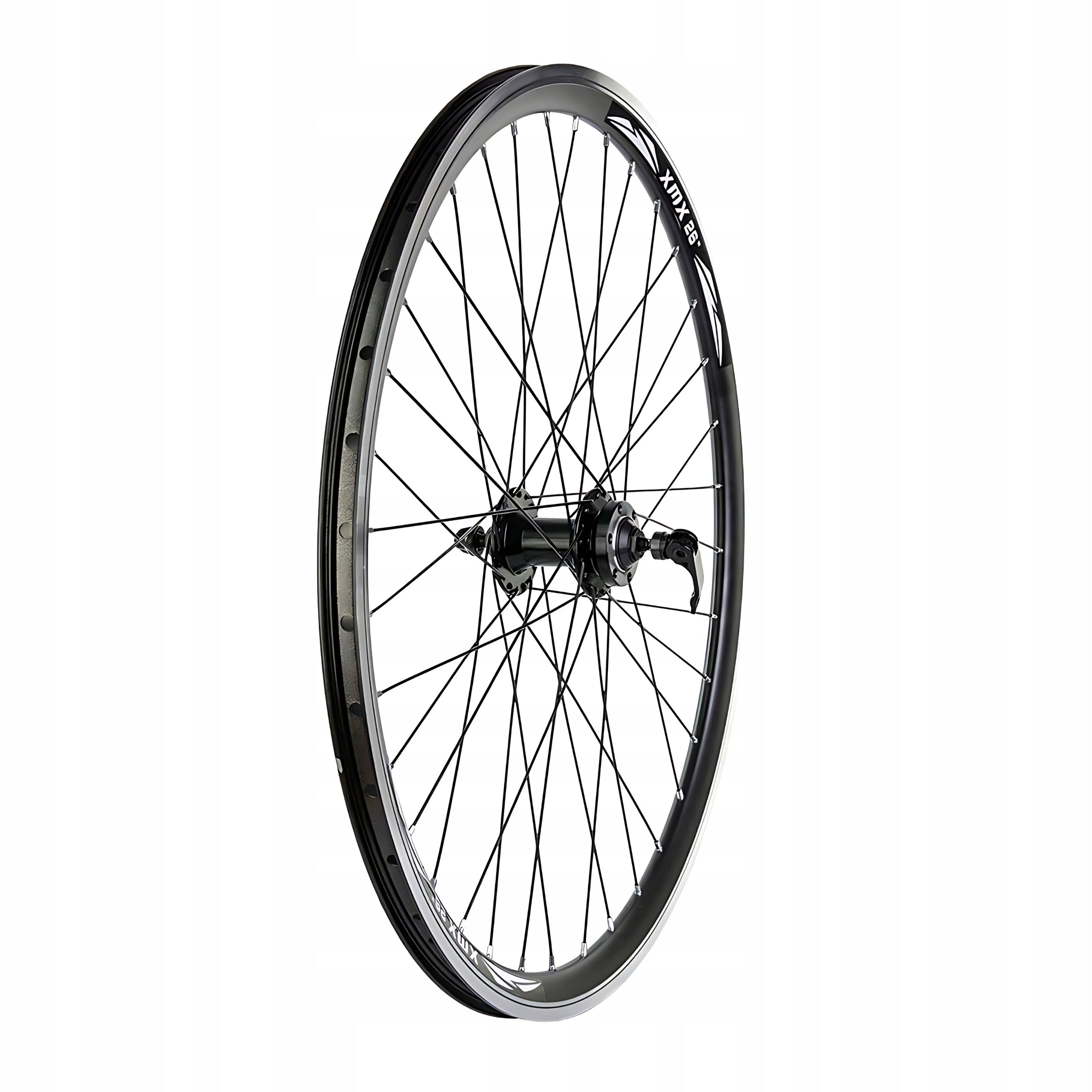 Bicycle wheel front 26'' black, under disc brake, XMX
