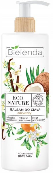 Pflegende Körperlotion Bielenda Eco Nature Vanillemilch &amp; Kokosnuss &amp; Orangenblüte, 400 ml 